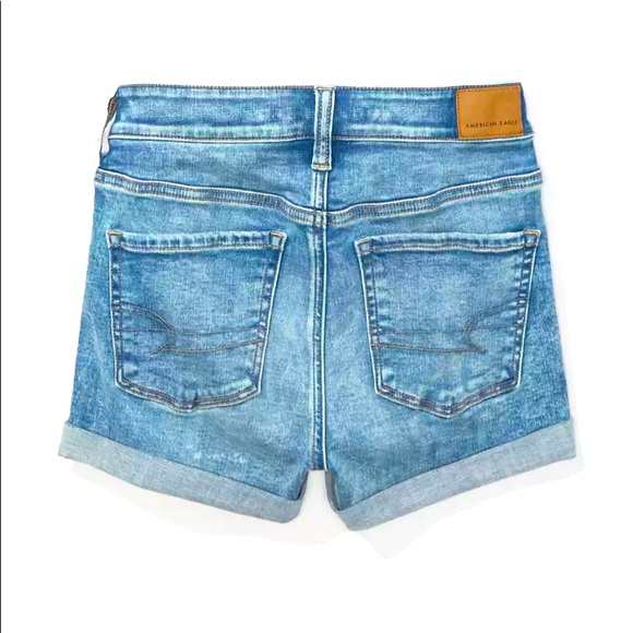 american eagle blue ripped jean shorts size zero - Picture 2 of 2